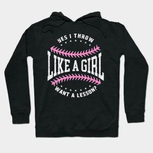 Play Like A Girl Softball Player Hoodie